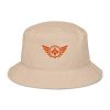 Orange Embroidered Logo Bucket Hat | Organic