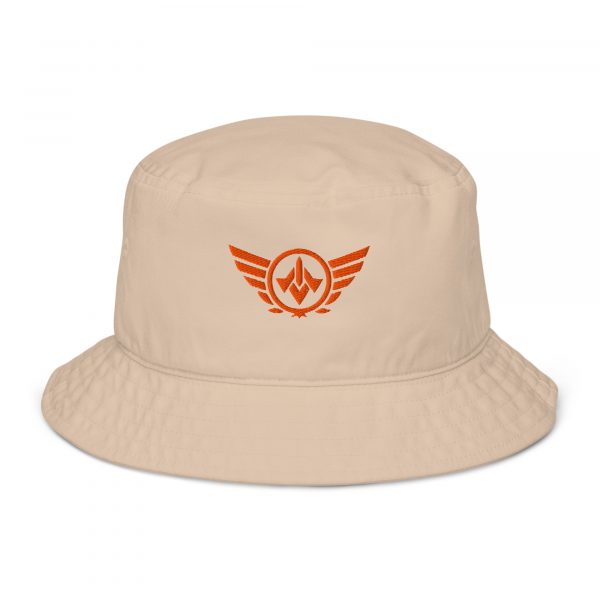 Orange Embroidered Logo Bucket Hat | Organic