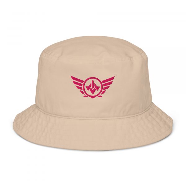 organic-bucket-hat-stone-front-68bb1a764a4a2.jpg Flamingo Embroidered Logo Bucket Hat | Organic