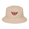 Maroon Embroidered Logo Bucket Hat | Organic