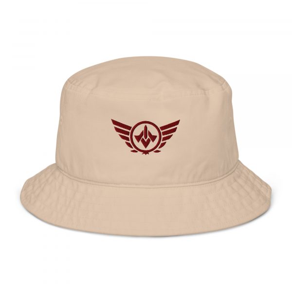Maroon Embroidered Logo Bucket Hat | Organic