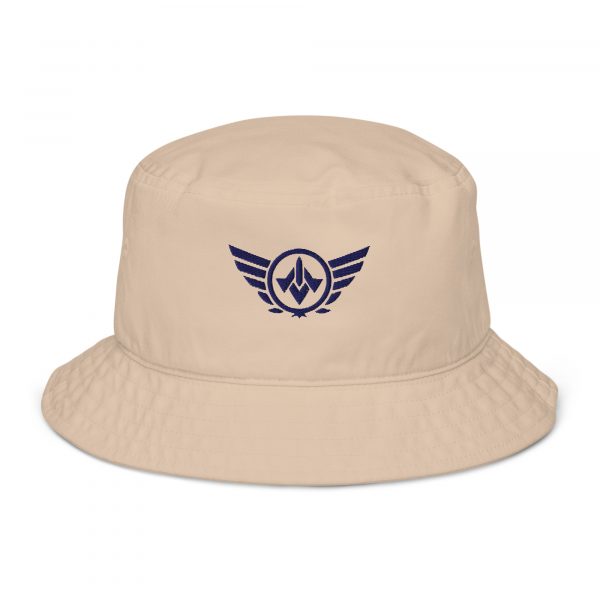Navy Embroidered Logo Bucket Hat | Organic