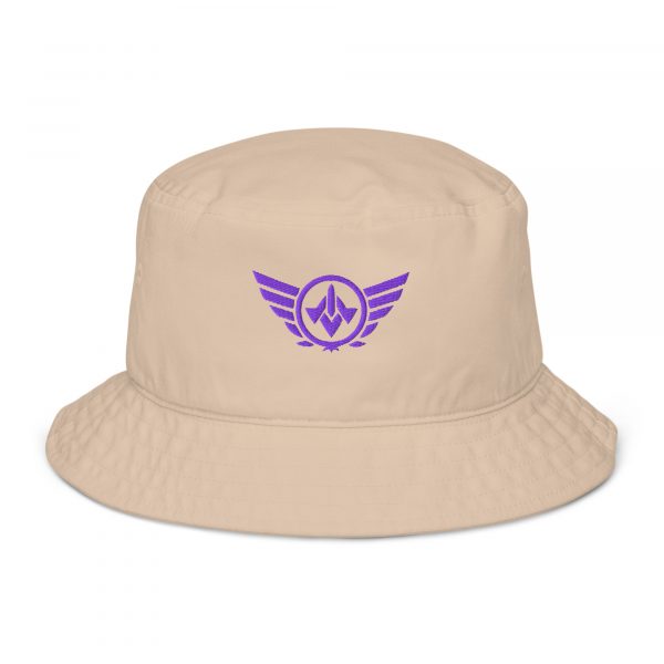 Purple Embroidered Logo Bucket Hat | Organic