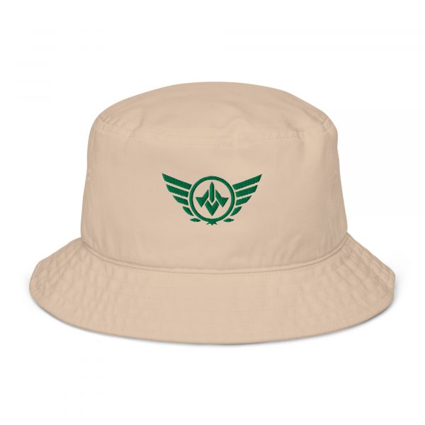 organic-bucket-hat-stone-front-68bb1b6c35b1a.jpg Kelly Green Embroidered Logo Bucket Hat | Organic