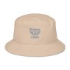 Grey Embroidered Brand Logo Bucket Hat | Organic