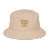 Old Gold Embroidered Brand Logo Bucket Hat | Organic