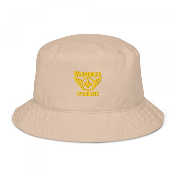 Gold Embroidered Brand Logo Bucket Hat | Organic