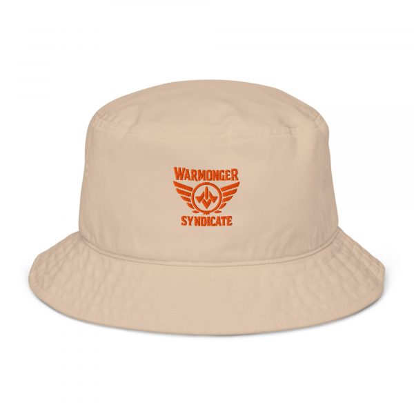 Orange Embroidered Brand Logo Bucket Hat | Organic