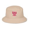 Flamingo Embroidered Brand Logo Bucket Hat | Organic