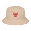 Red Embroidered Brand Logo Bucket Hat | Organic
