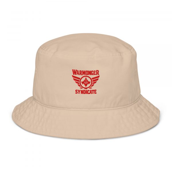 Red Embroidered Brand Logo Bucket Hat | Organic