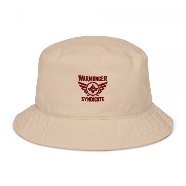 Maroon Embroidered Brand Logo Bucket Hat | Organic