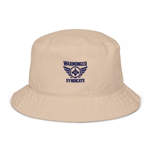 Navy Embroidered Brand Logo Bucket Hat | Organic