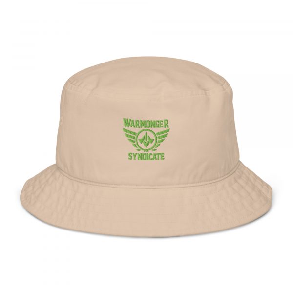 organic-bucket-hat-stone-front-68bb21042be50.jpg Kiwi Green Embroidered Brand Logo Bucket Hat | Organic