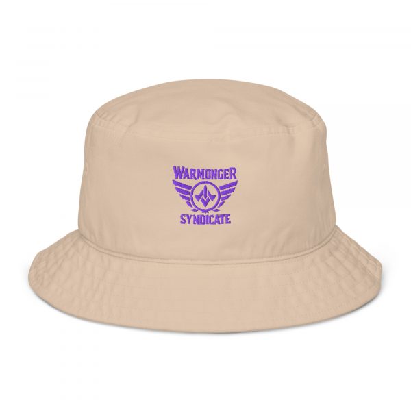Purple Embroidered Brand Logo Bucket Hat | Organic