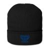 Royal Embroidered Brand Logo Beanie | Organic Ribbed