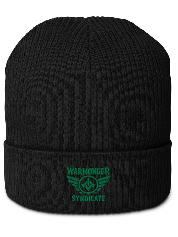 Kelly Green Embroidered Brand Logo Beanie | Organic Ribbed