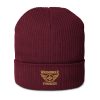 Old Gold Embroidered Brand Logo Beanie | Organic Ribbed