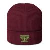 Kiwi Green Embroidered Brand Logo Beanie | Organic Ribbed