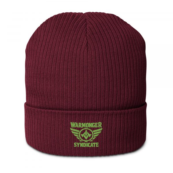 Kiwi Green Embroidered Brand Logo Beanie | Organic Ribbed