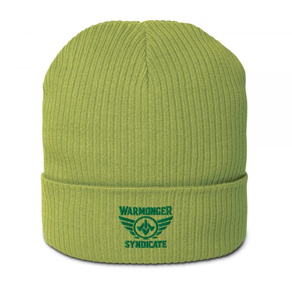 Kelly Green Embroidered Brand Logo Beanie | Organic Ribbed