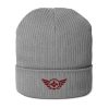 Maroon Embroidered Logo Beanie | Organic Ribbed
