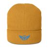 organic-ribbed-beanie-mustard-yellow-front-68b9347575ab4.jpg Aqua Embroidered Logo Beanie | Organic Ribbed