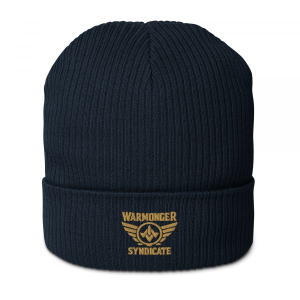 Old Gold Embroidered Brand Logo Beanie | Organic Ribbed