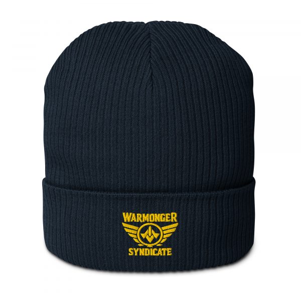 Gold Embroidered Brand Logo Beanie | Organic Ribbed