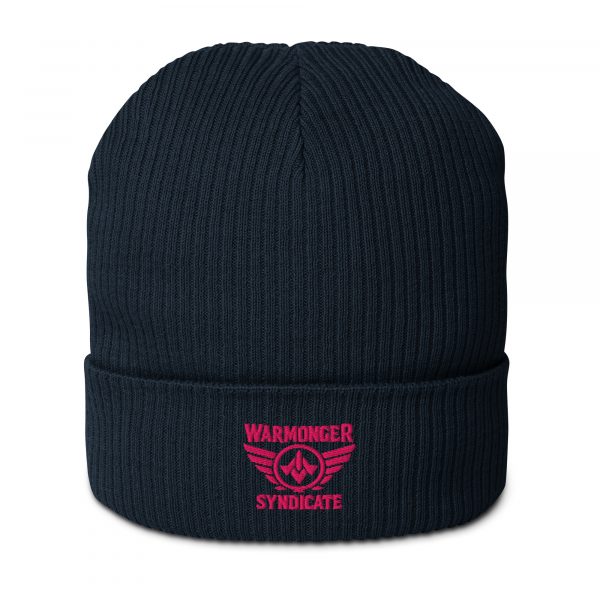 Flamingo Embroidered Brand Logo Beanie | Organic Ribbed