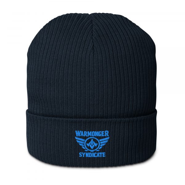 Aqua Embroidered Brand Logo Beanie | Organic Ribbed