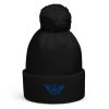 Royal Embroidered Logo Pom-Pom Beanie | Double-Layer