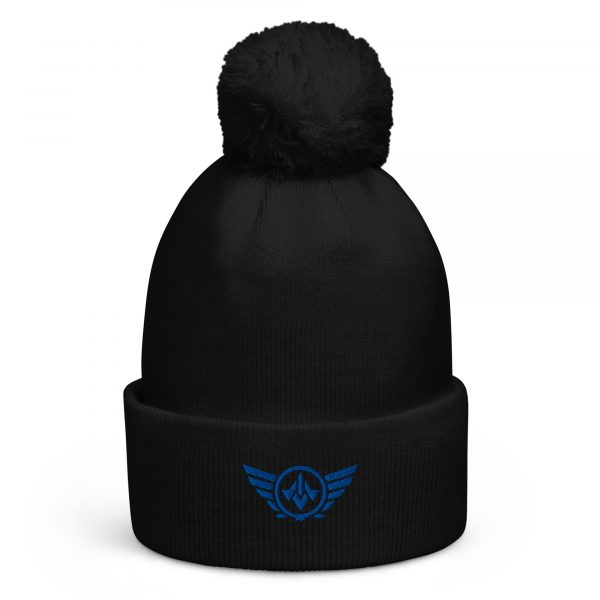 Royal Embroidered Logo Pom-Pom Beanie | Double-Layer