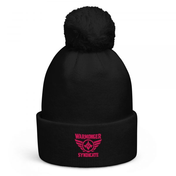 Flamingo Embroidered Brand Logo Pom-Pom Beanie | Double-Layer