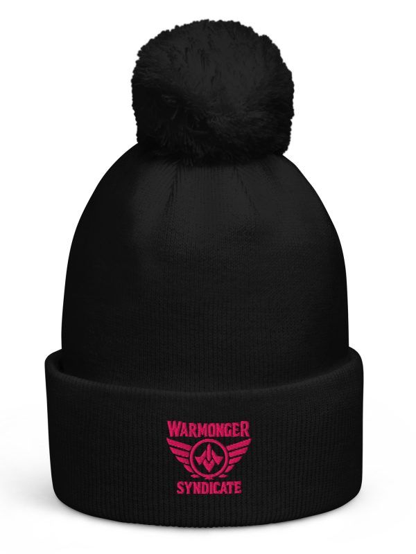 Flamingo Embroidered Brand Logo Pom-Pom Beanie | Double-Layer