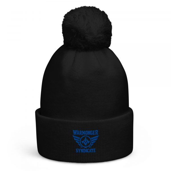 pom-pom-beanie-black-front-68b7e860bdc24.jpg Royal Embroidered Brand Logo Pom-Pom Beanie | Double-Layer