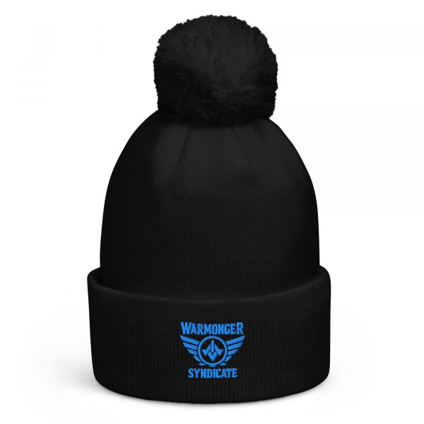 Aqua Embroidered Brand Logo Pom-Pom Beanie | Double-Layer