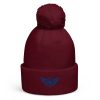 Royal Embroidered Logo Pom-Pom Beanie | Double-Layer