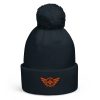 pom-pom-beanie-french-navy-front-68b7e020aa39c.jpg Orange Embroidered Logo Pom-Pom Beanie | Double-Layer