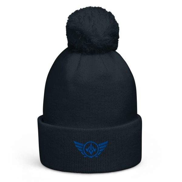 Royal Embroidered Logo Pom-Pom Beanie | Double-Layer