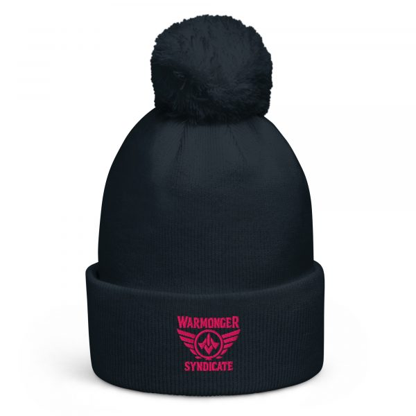 Flamingo Embroidered Brand Logo Pom-Pom Beanie | Double-Layer
