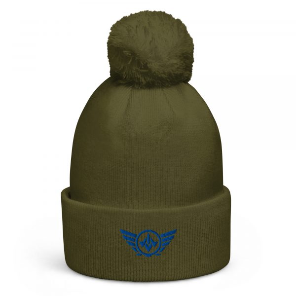 Royal Embroidered Logo Pom-Pom Beanie | Double-Layer