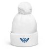 Royal Embroidered Logo Pom-Pom Beanie | Double-Layer