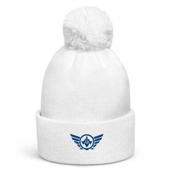 Royal Embroidered Logo Pom-Pom Beanie | Double-Layer