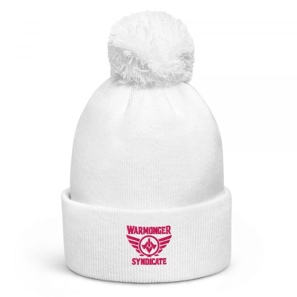 Flamingo Embroidered Brand Logo Pom-Pom Beanie | Double-Layer