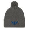 Royale Embroidered Logo Pom-Pom Beanie | Single-Layer