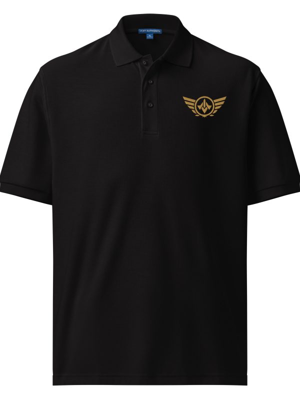 premium-polo-shirt-black-front-68c0c6b415d8d.jpg Old Gold Embroidered Logo Polo | Premium | 2-5X