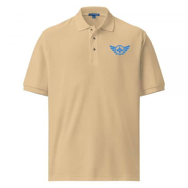 premium-polo-shirt-stone-front-68b5f28f62907.jpg Aqua Embroidered Logo Polo | Premium | S-XL
