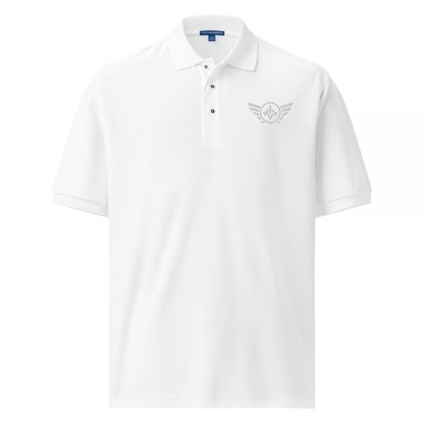 White Embroidered Logo Polo | Premium | 2-5X