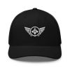 White Embroidered Logo Trucker Hat | Retro